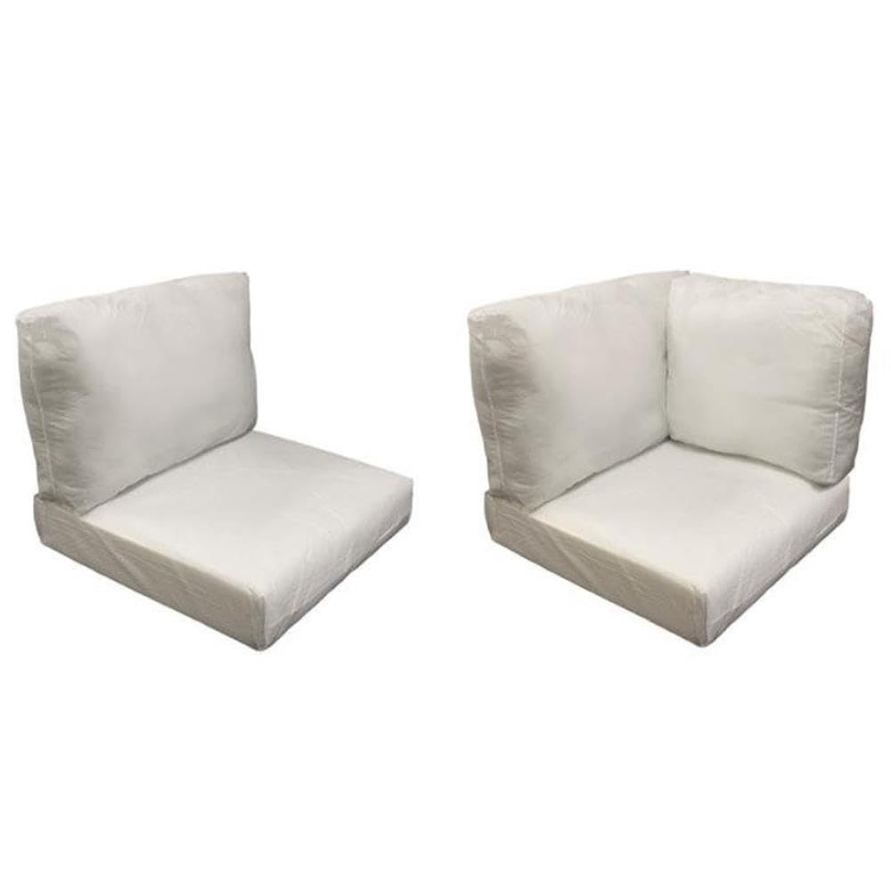 TK Classics Barbados 10-Piece Outdoor Cushion Set - Wheat Color Patio Furniture Cushions for Sofa, Chair & Sectional - Water Resistant & UV Protected for Deck, Poolside & Garden Use