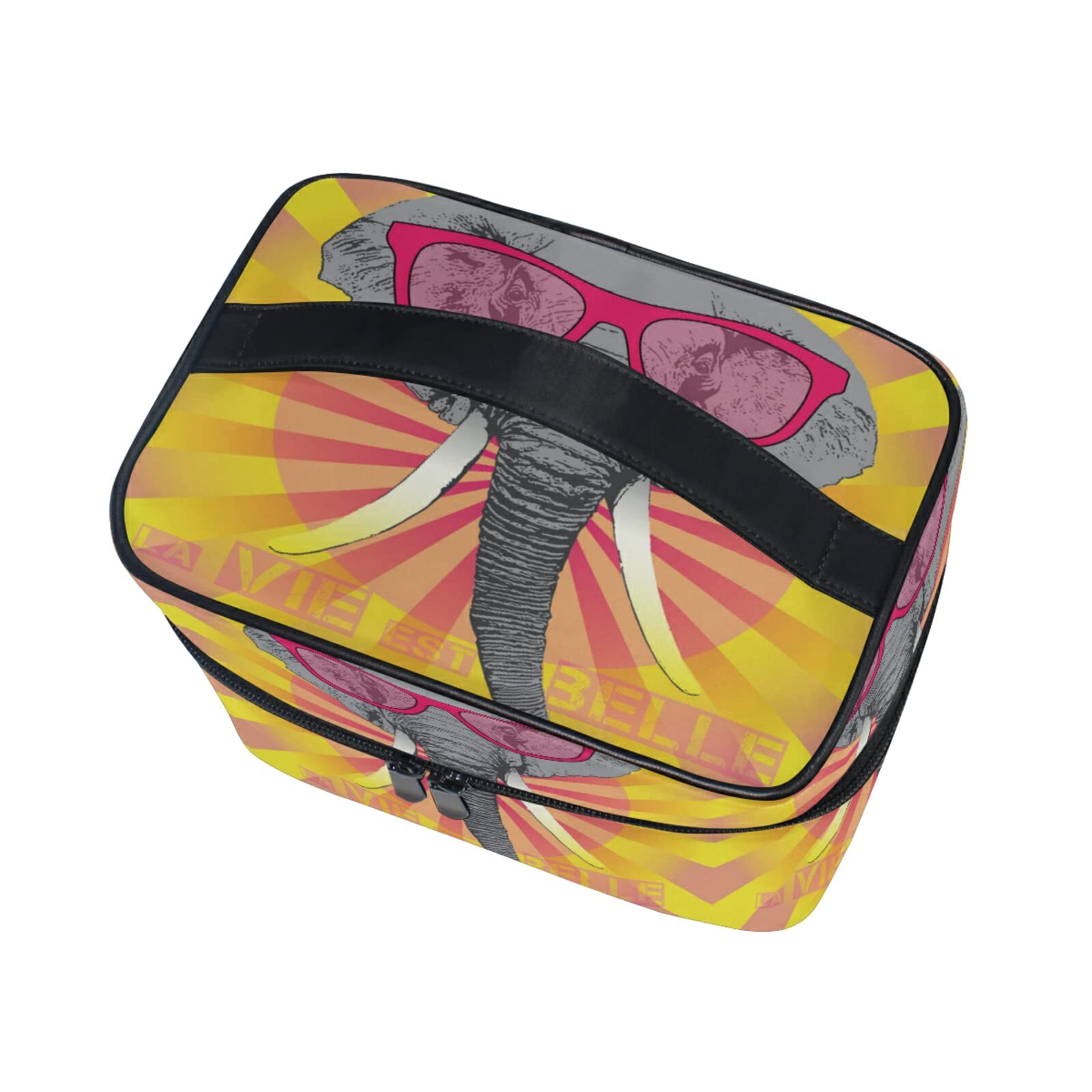 Adorable Cartoon Elephant Makeup Bag for Women - Waterproof Cosmetic Organizer & Travel Toiletry Case - Perfect for Travel, Gym, and Daily Essentials Storage