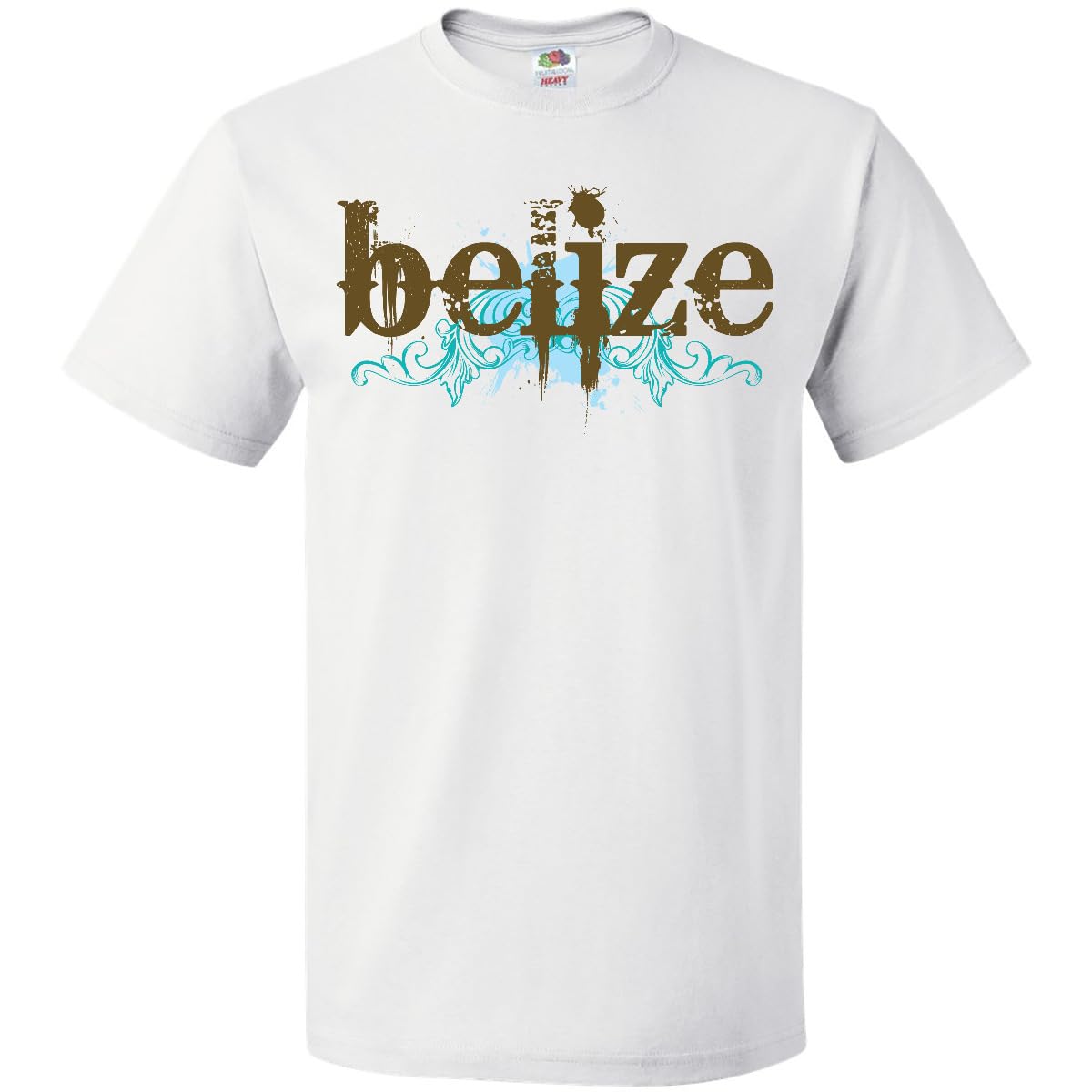 Inktastic Belize Country Grunge Style Adult T-Shirt - Vintage Distressed Graphic Tee for Men & Women - Perfect for Travel, Concerts, and Casual Streetwear