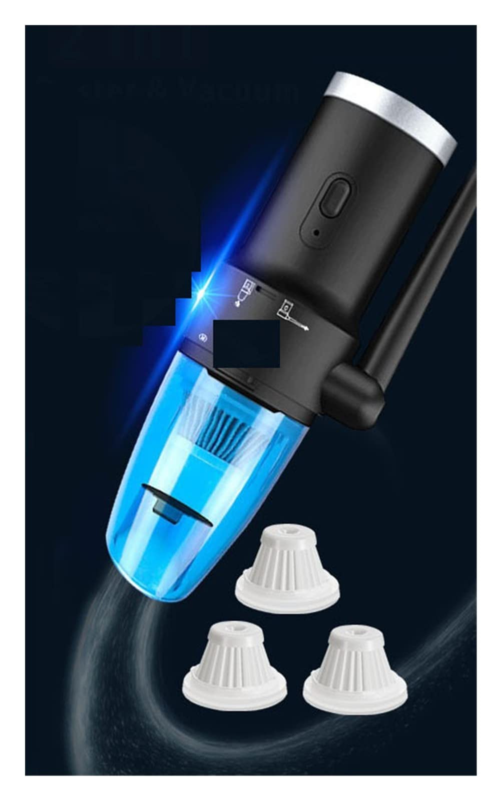 Wireless Rechargeable Air Duster & Handheld Vacuum Cleaner - Cordless Portable Compressed Air Blower for Car, Home, Electronics, Computer Keyboard Cleaning | Perfect for Office, Gaming PC, Laptop, and Household Dust Removal