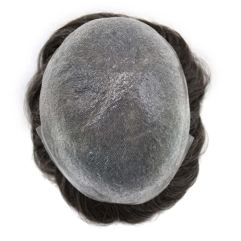 Ultra Thin Skin Toupee for Men - 0.06mm V-Looped PU Hair System | Indian Human Hair Replacement | Natural Black, Brown, Blonde & Grey Colors | Perfect for Daily Wear, Special Occasions & Hair Loss Solutions