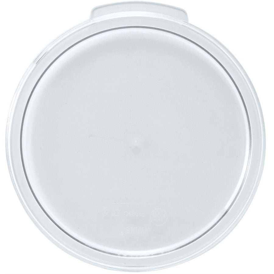 Winco Round Food Storage Cover for 6 & 8 Qt Containers - BPA-Free Plastic Lid for Kitchen Storage - Fits Most Round Food Containers - Microwave & Dishwasher Safe - Perfect for Meal Prep, Leftovers & Refrigerator Organization