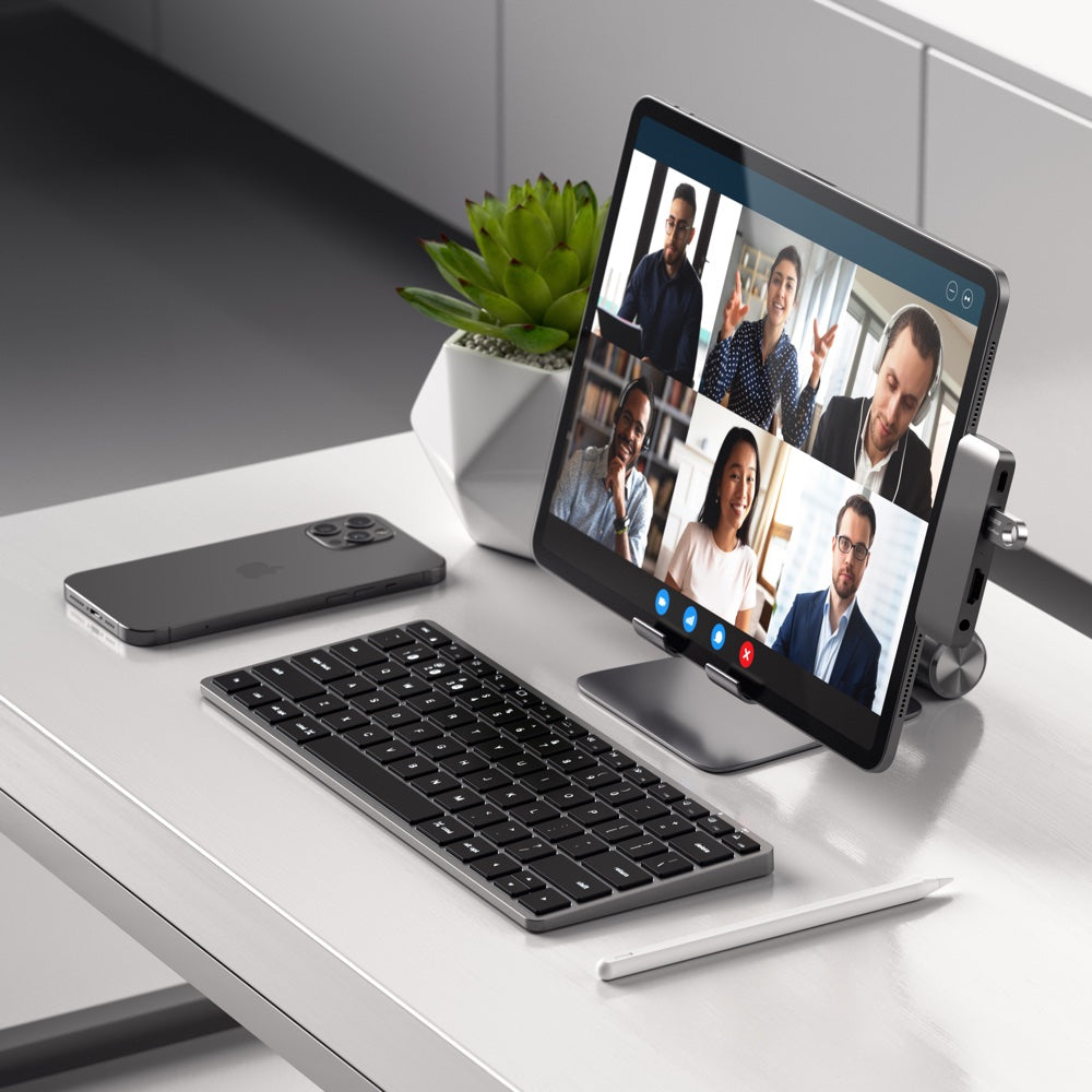 Satechi Slim X1 Bluetooth Backlit Keyboard - Wireless Keyboard for Mac, iPad, iPhone | Space Grey | Quiet Typing, Long Battery Life - Perfect for Home Office, Travel & Coffee Shop Work