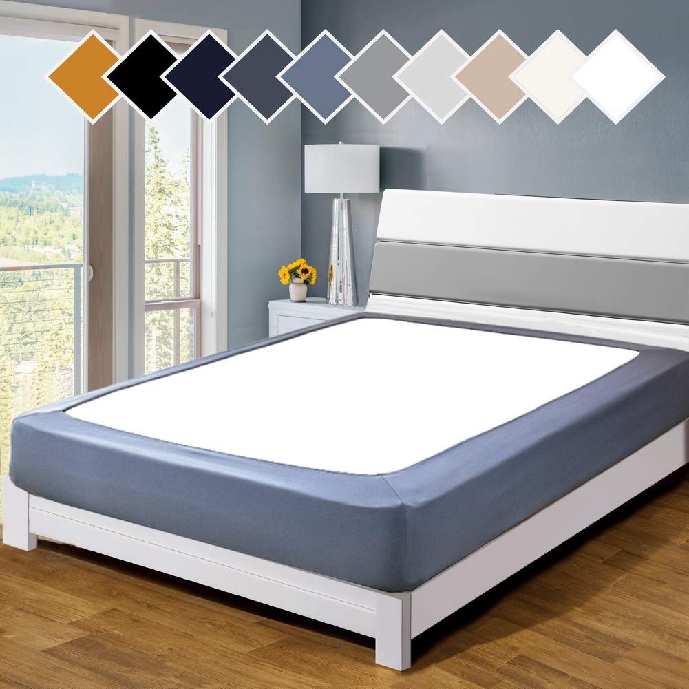Premium Twin Six Bed Box Spring Cover & Mattress Protector Encasement - Full/Full XL Size, Grey - Upgrade Your Bed Skirt for Luxury Bedroom Decor & Mattress Protection