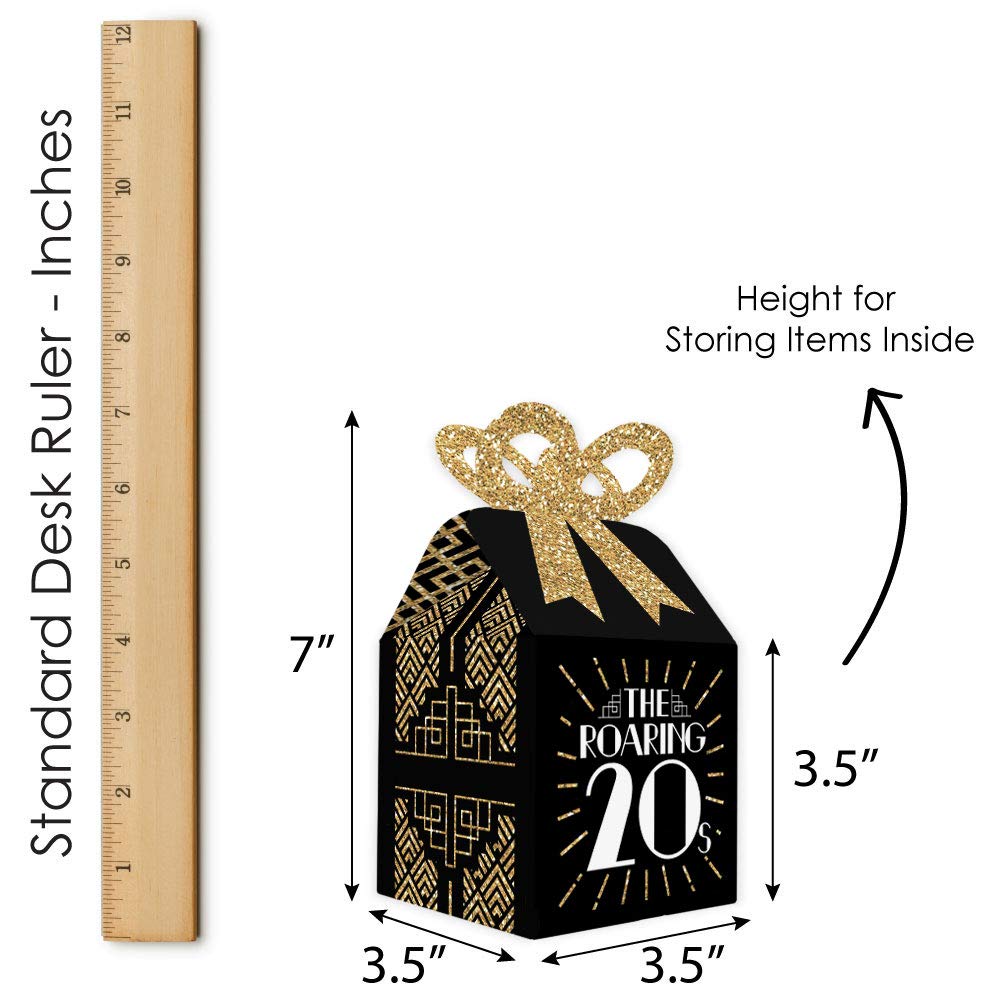 Roaring 20s Art Deco Gift Boxes - Set of 12 for Jazz Party Favors