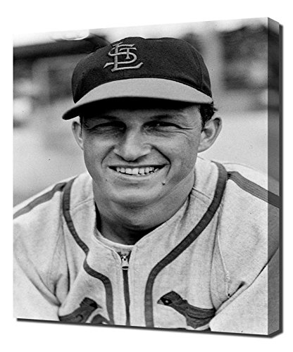 Stan Musial Baseball Canvas Art Print - St. Louis Cardinals Wall Decor - Stretched Canvas Wrap for Home, Office & Sports Fan Gifts