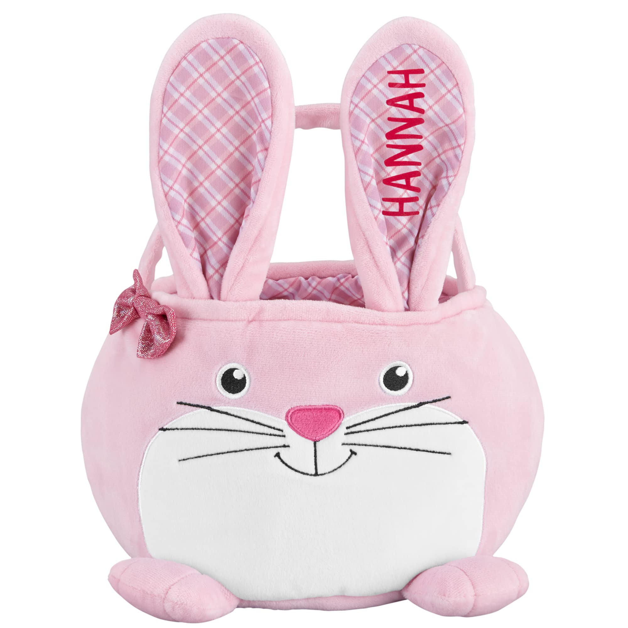 Personalized Easter Basket for Kids - Custom Name Plush Bunny Basket with Fillable Design - Easter Gift for Boys & Girls - Perfect for Easter Egg Hunts, Party Favors & Holiday Decorations