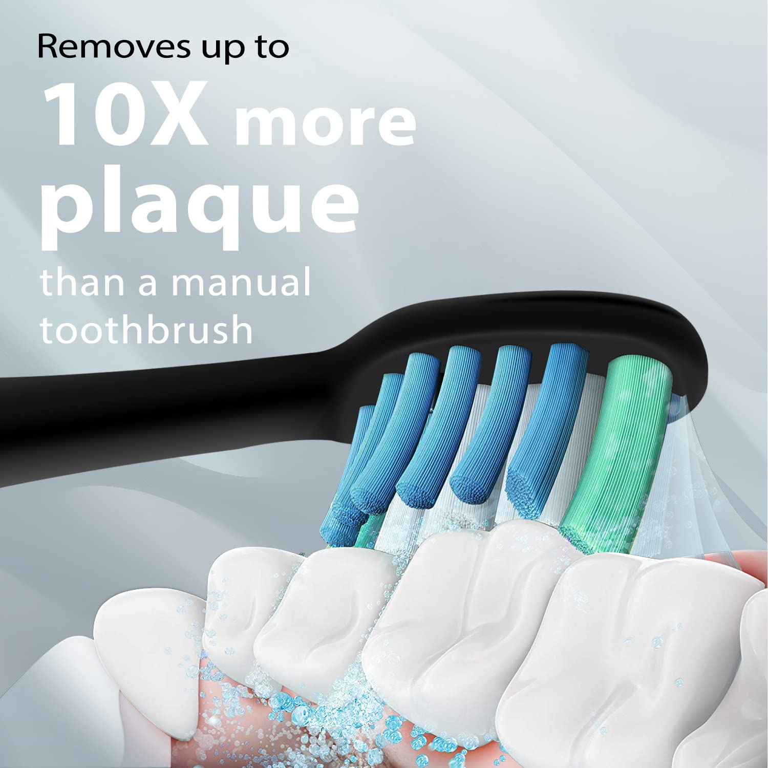MySmile Rechargeable Electric Toothbrush for Adults - Sonic Toothbrush with 6 Brush Heads, Travel Case, 5 Cleaning Modes & Smart Timer (48,000 VPM) - 10X More Powerful Than Manual Toothbrush - Perfect for Travel, Home & Daily Oral Care