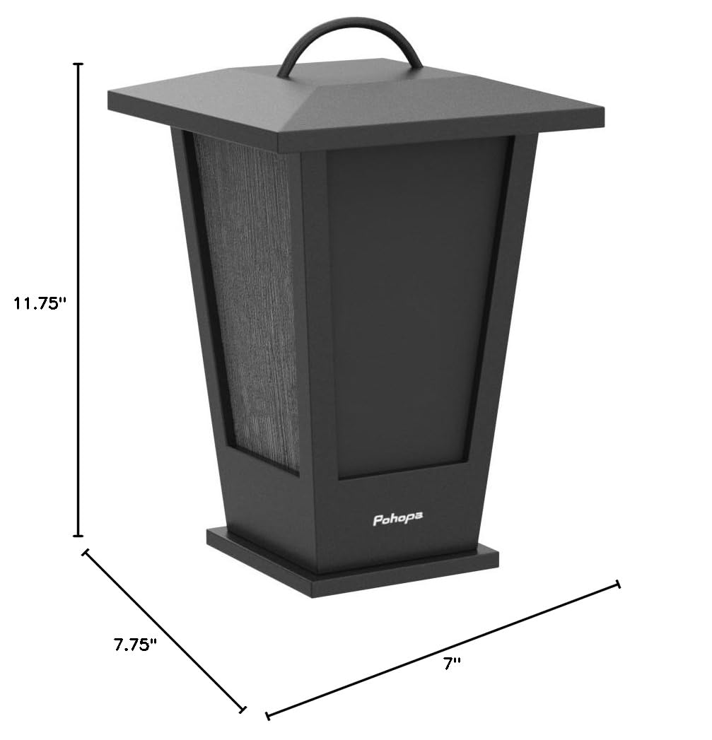 Pohopa EF B210G 2-Pack Wireless Bluetooth Speakers - 20W Stereo Sound, Dual Pairing, 20 LED Lights, Rich Bass - Indoor/Outdoor Use for Parties, Camping, Backyard & Poolside (Black)