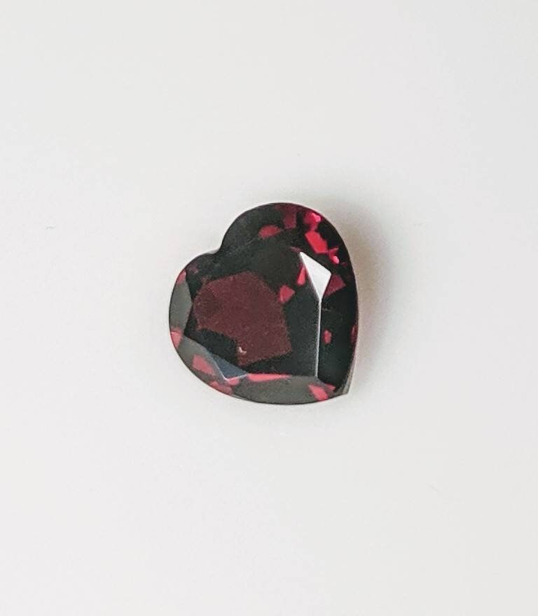 Wholesale Natural Genuine African Garnet Loose Stones - 4mm to 9mm Heart Cut VVS Eye Clean - January Birthstone for Jewelry Making, Engagement Rings & Healing Crystals