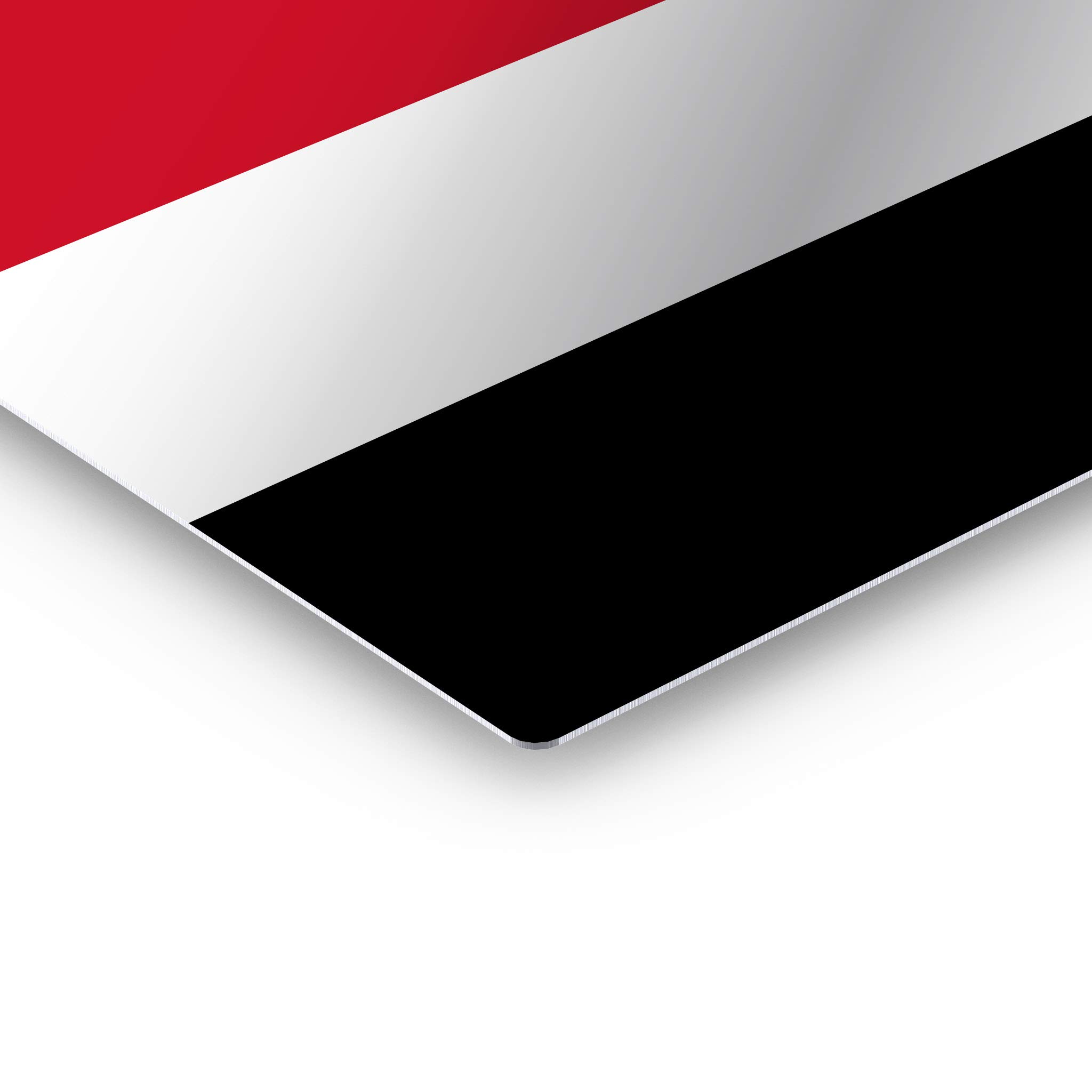 Yemen Flag Metal Wall Art Print - 24x36 Inches, Ready to Hang, Made in USA | Modern Home & Office Decor for Living Room, Dorm, Bedroom, Kitchen, Man Cave, Sports Club & Bar | Perfect for Patriotic Displays, Game Day Parties & Cultural Decorations
