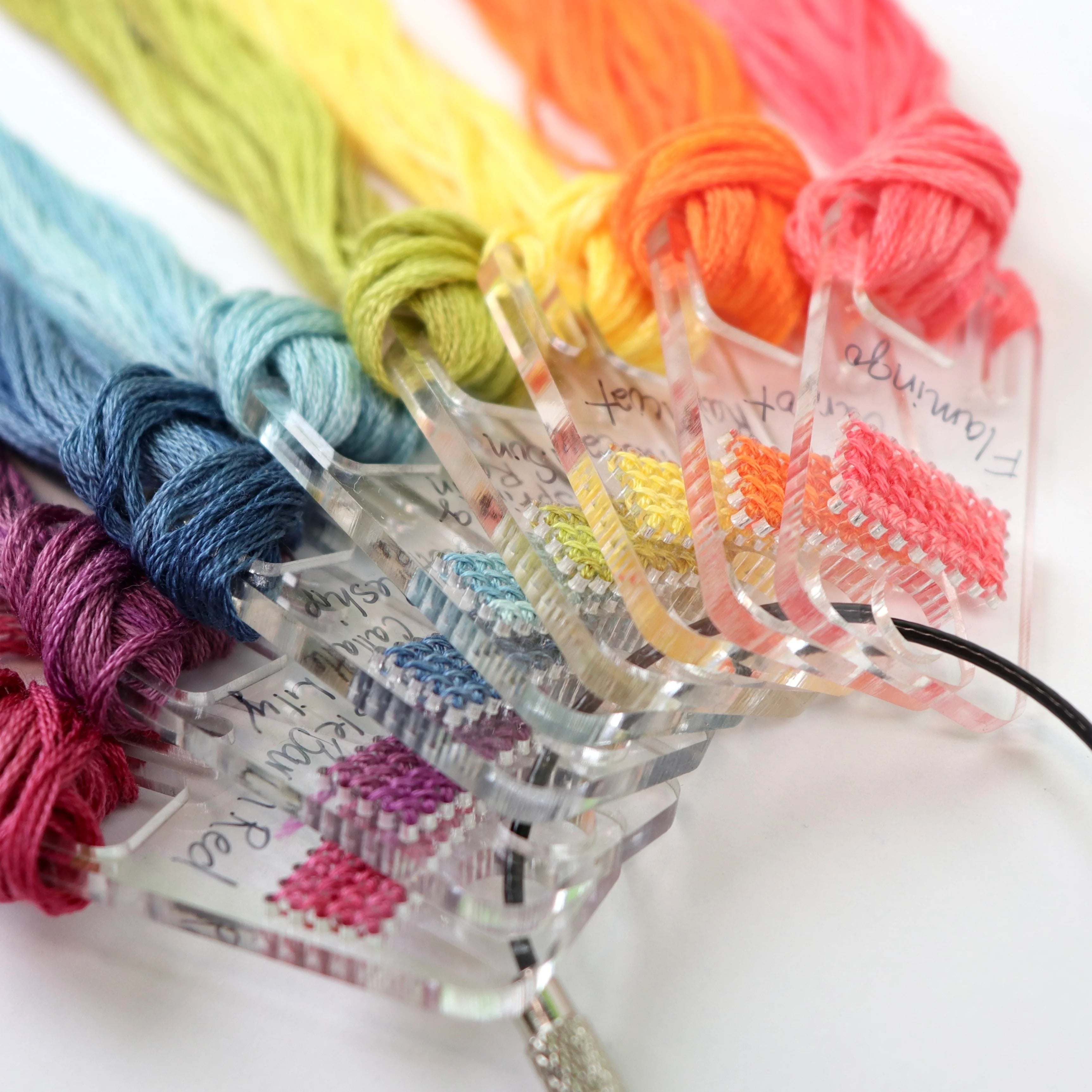 Premium Embroidery Floss Swatch Drops - 100% Cotton Thread for Cross Stitch, Needlework & Hand Embroidery - Perfect for DIY Crafts, Scrapbooking & Sewing Projects