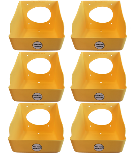 6 Pack of Durable Polypropylene Nesting Boxes for Chicken and Poultry Egg Laying - Perfect for Coops, Farms, and Backyard Chicken Keeping