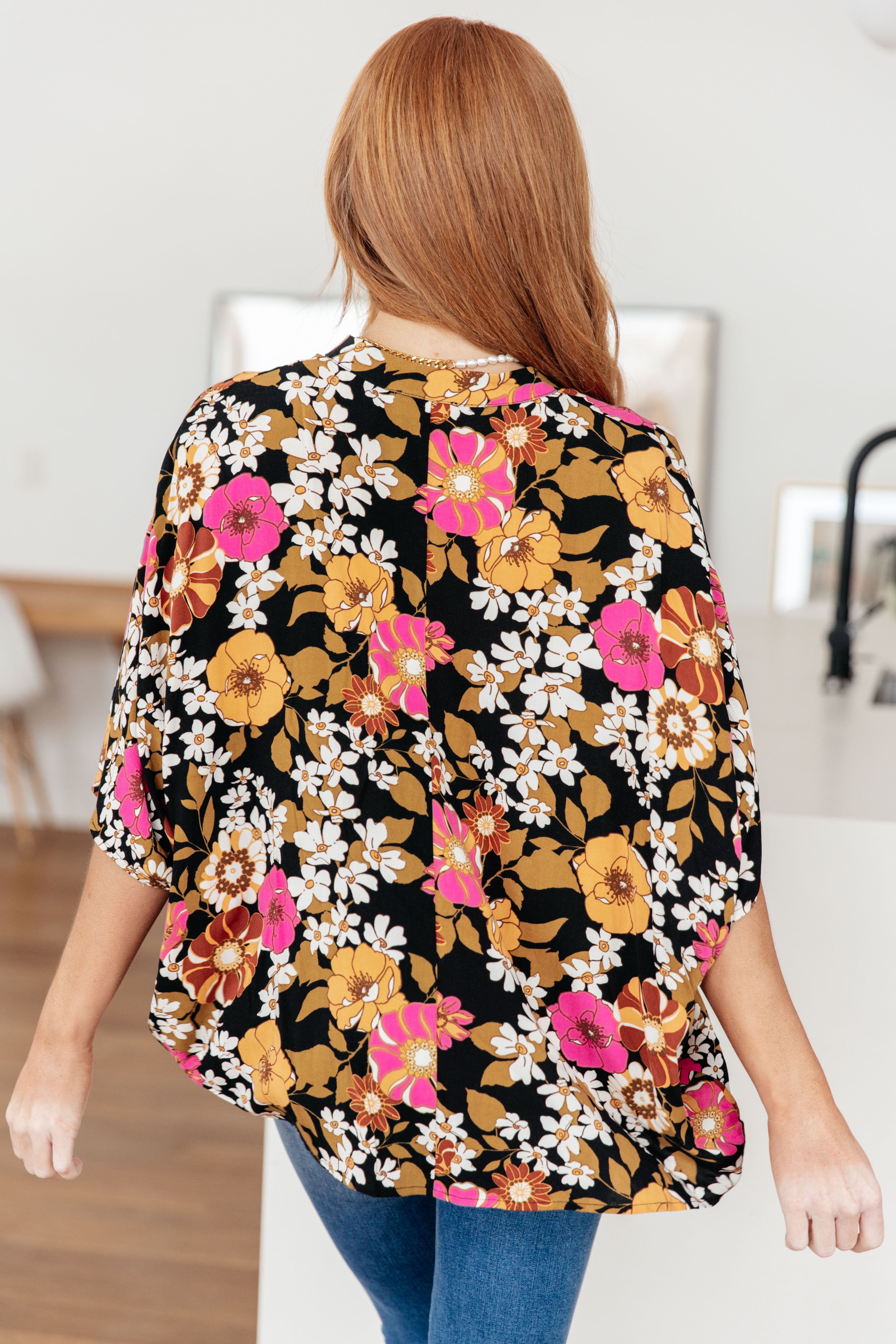 Take Another Chance Floral Print Women's Blouse - Stylish Floral Top for Casual Wear, Date Night & Spring Outfits