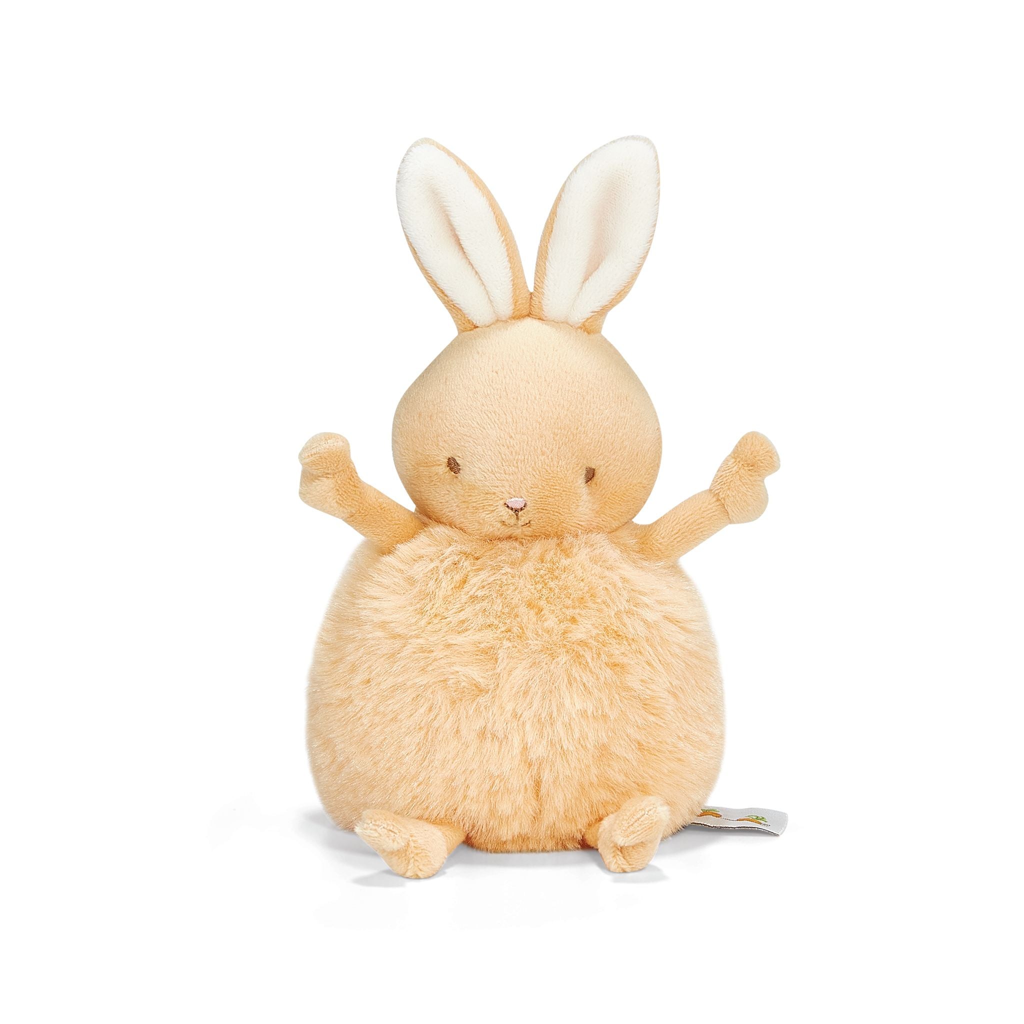 Retired Roly Poly Apricot Cream Bunny Plush Toy - Cute Collectible Stuffed Animal for Kids' Rooms, Nursery Decor & Gift Giving