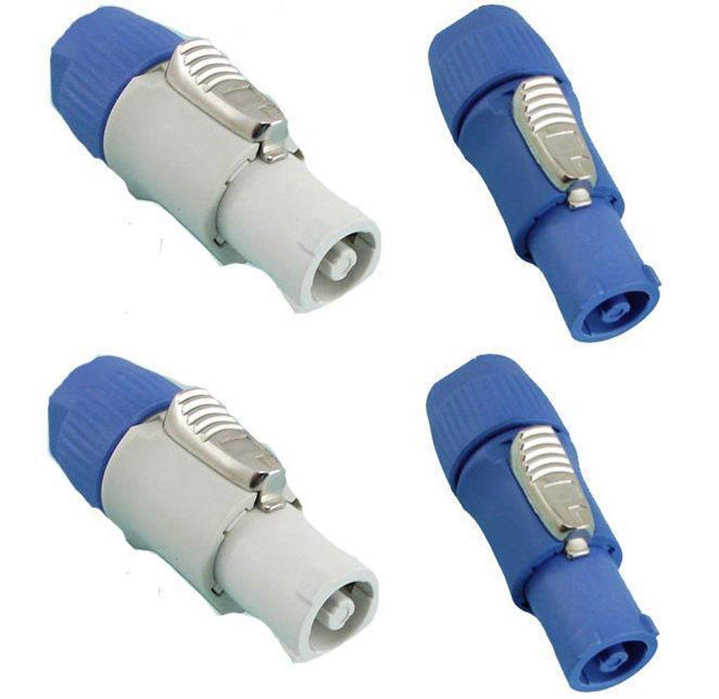 ProCraft PC-TSC039 & PC-TSC044 2-Pack Power Cable Connectors - Compatible with Neutrik (In/Out) - Perfect for Audio Equipment, Stage Lighting, and Professional DJ Setups