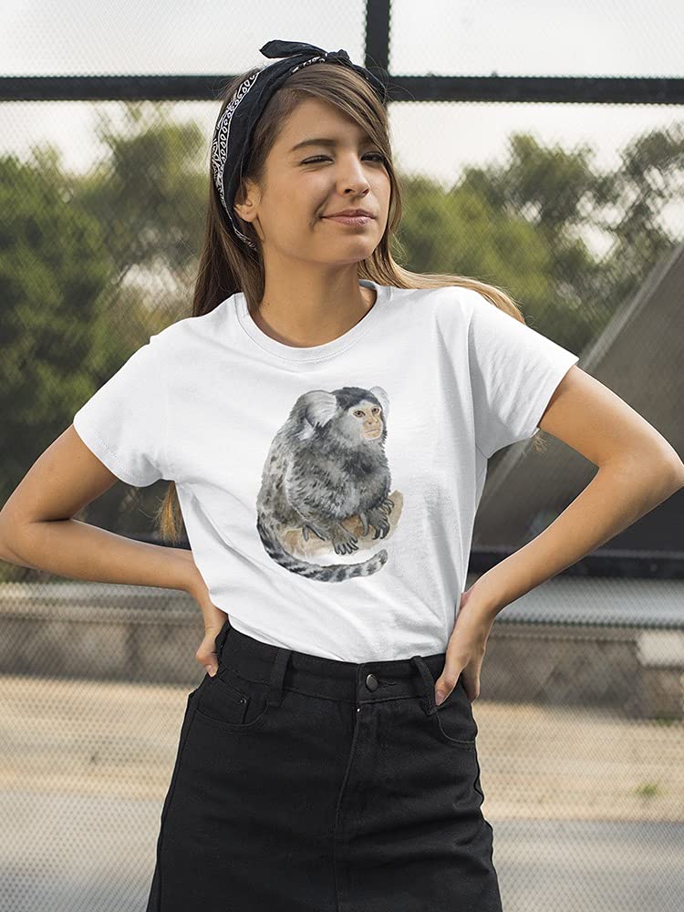 Smartprints Marmoset Illustration T-Shirt for Women - Stylish & Comfortable Casual Wear for Everyday Outfits