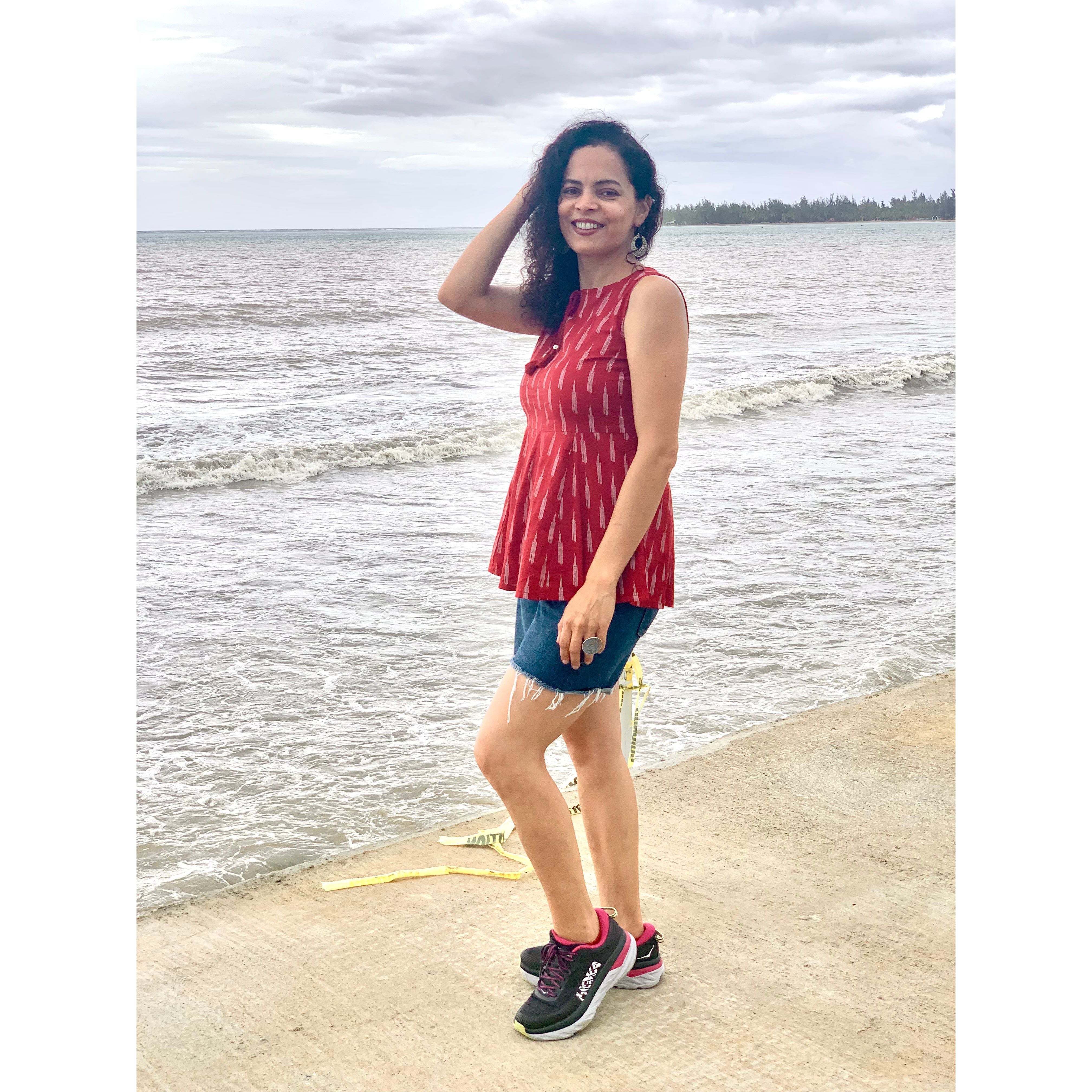 Stylish Sleeveless Indian Kurti Top - Red Cotton Ethnic Tunic for Women | Perfect for Summer, Festivals & Casual Wear