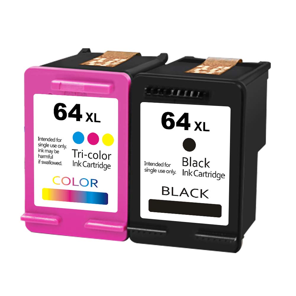 High-Quality Remanufactured HP 64 XL Ink Cartridge - Compatible with HP Envy Photo 6220, 6222, 6230, 6232, 7134, 7155, 7830, 7855 Printers | Reliable Replacement Ink for Home & Office Printing Needs