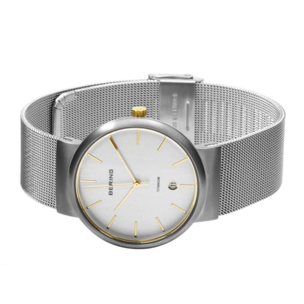 BERING 11036-004 Classic Silver Stainless Steel Men's Watch - Waterproof, Durable for Business, Casual & Outdoor Activities