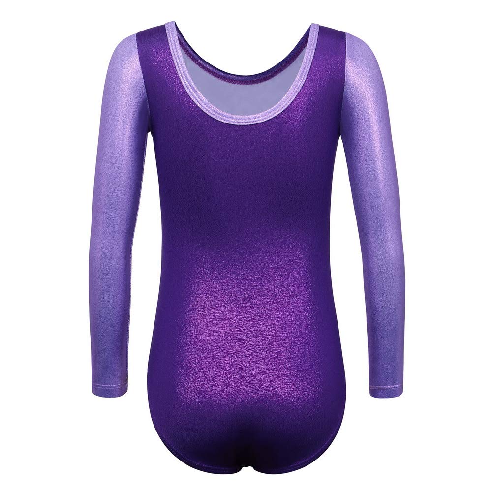 BAOHULU Girls Gymnastics Leotard - Sparkly Shiny Embroidery Dance Leotards for Kids & Children - Athletic Activewear for Ballet, Gymnastics, Cheerleading & Dance Competitions