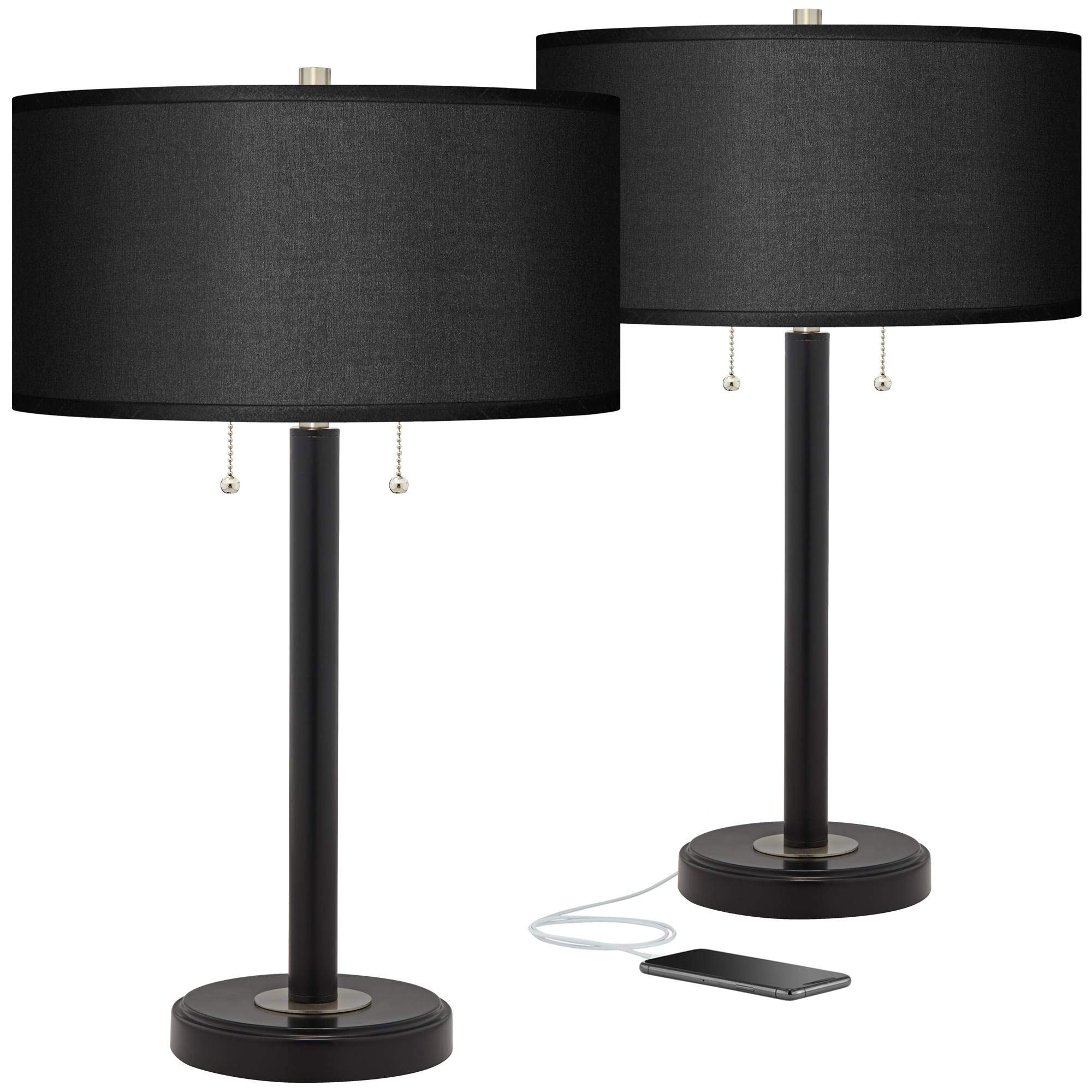 Possini Euro Modern Table Lamps Set of 2 - 25