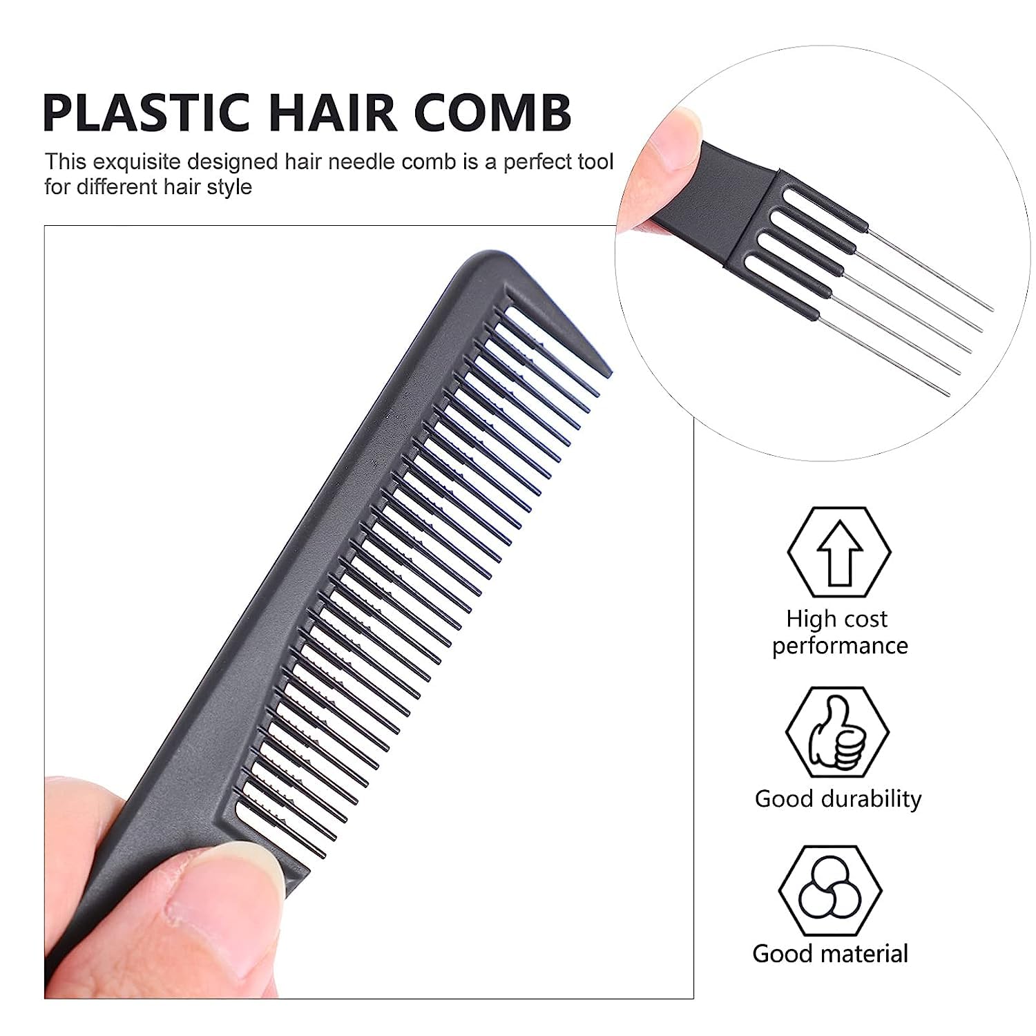 ZAUKY Metal Prong Hair Pins - 2 Pack Hair Clips for Women, Secure Hold Hair Accessories for Styling, Updos & Braids - Perfect for Home, Salon & Wedding Hairstyles