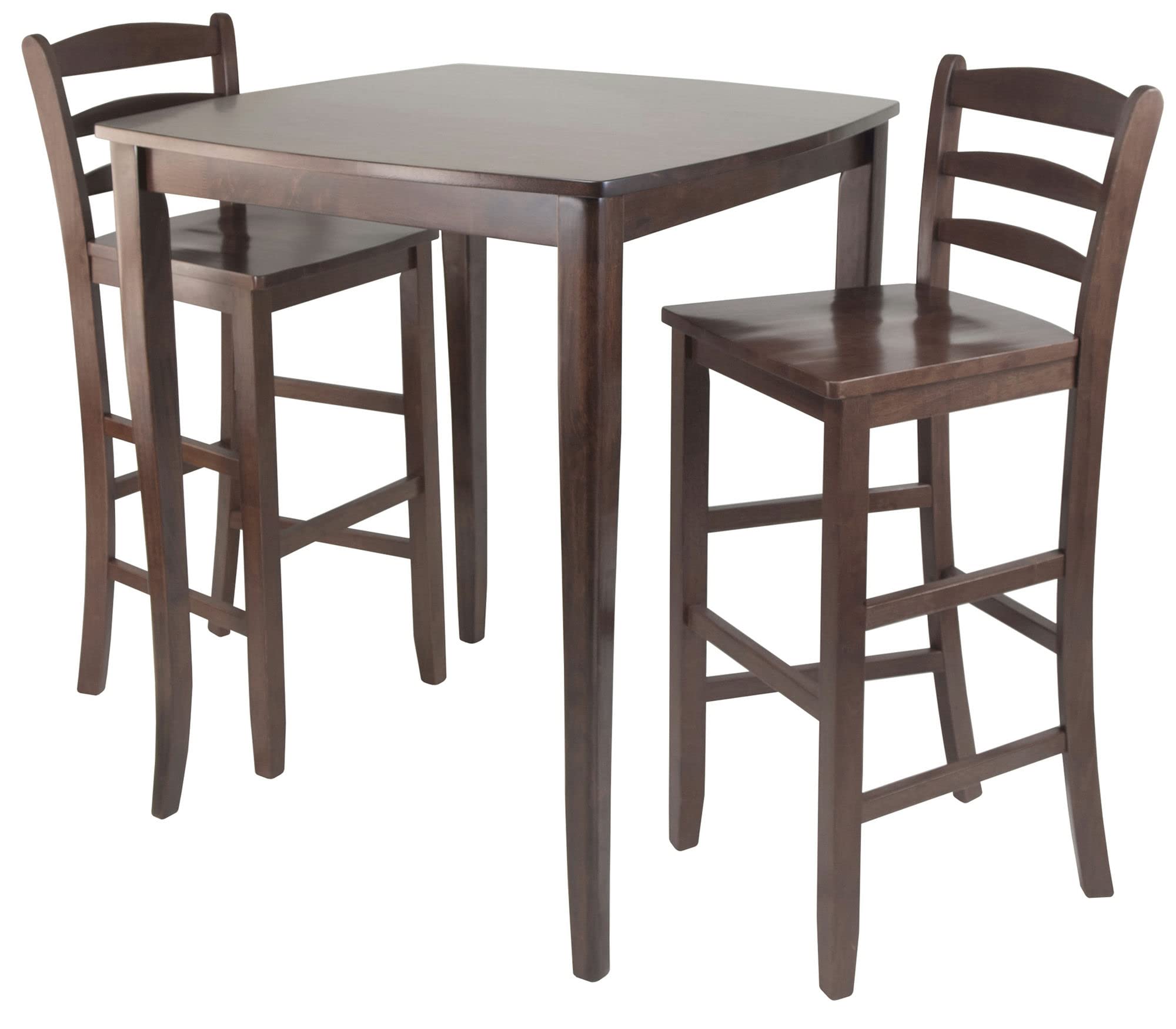 Winsome Inglewood Walnut Dining Table Set - Modern Wooden Kitchen Furniture for Small Spaces | Perfect for Apartments, Breakfast Nooks & Cozy Dining Areas