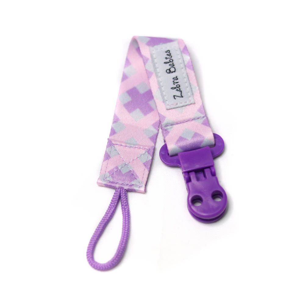Zebra Babies Flexi Ribbon Pacifier Clip - Soft Silicone Dummy Holder for Newborns & Infants - Perfect for Strollers, Car Seats & Baby Carriers