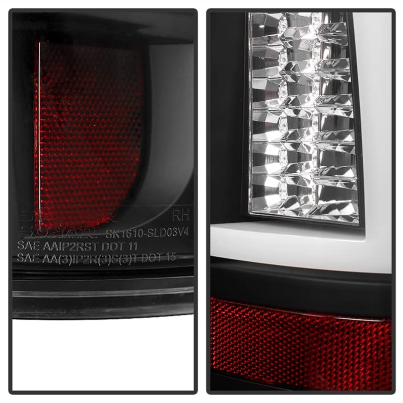Spyder 5081919 LED Tail Lights for 2003-2006 Chevy Silverado 1500/2500 & 2007 Silverado Classic (Excludes Stepside) - Black | Enhanced Visibility & Style for Night Driving & Custom Truck Builds
