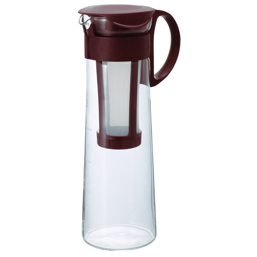 Hario Mizudashi Cold Brew Coffee Maker 1000ml - Brown Glass Iced Coffee Pot for Home & Office - Perfect for Iced Coffee, Tea & Cold Brew Drinks