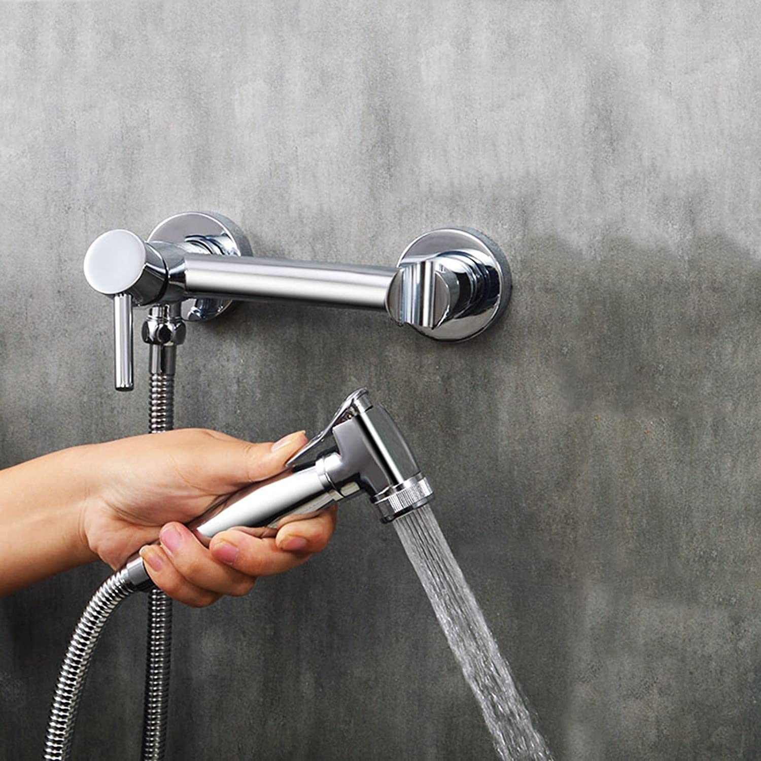 **Brass Handheld Bidet Sprayer for Toilet - Hot & Cold Water Portable Faucet with 1.5m Hose - Perfect for Feminine Hygiene, Baby Cloth Diaper Cleaning, Pet Washing & Bathroom Use**