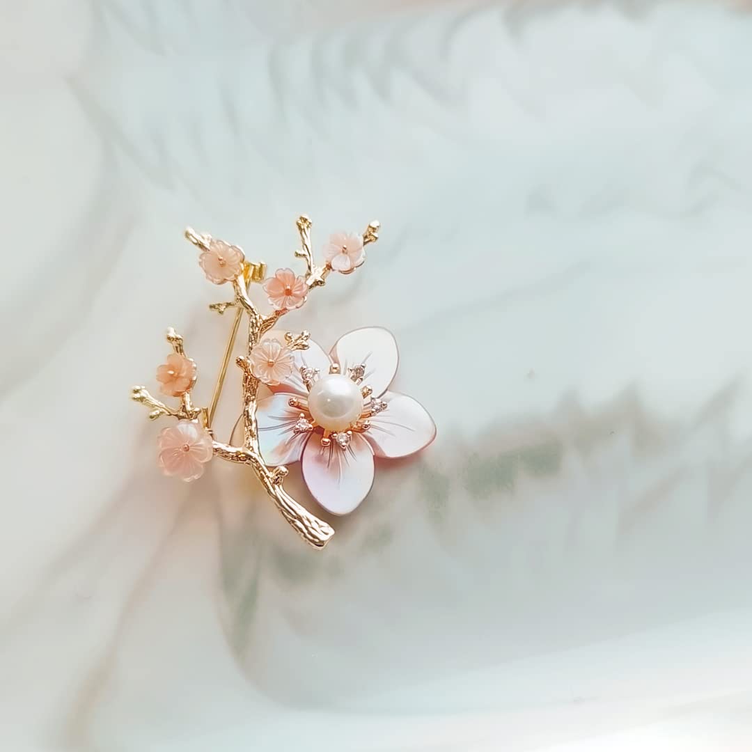 Elegant Crystal & Rhinestone Flower Brooch for Women - Pink Blossom Fashion Pin Jewelry Gift for Birthday, Party, Wedding, New Year | Perfect for Dresses, Coats, Hats & Special Occasions