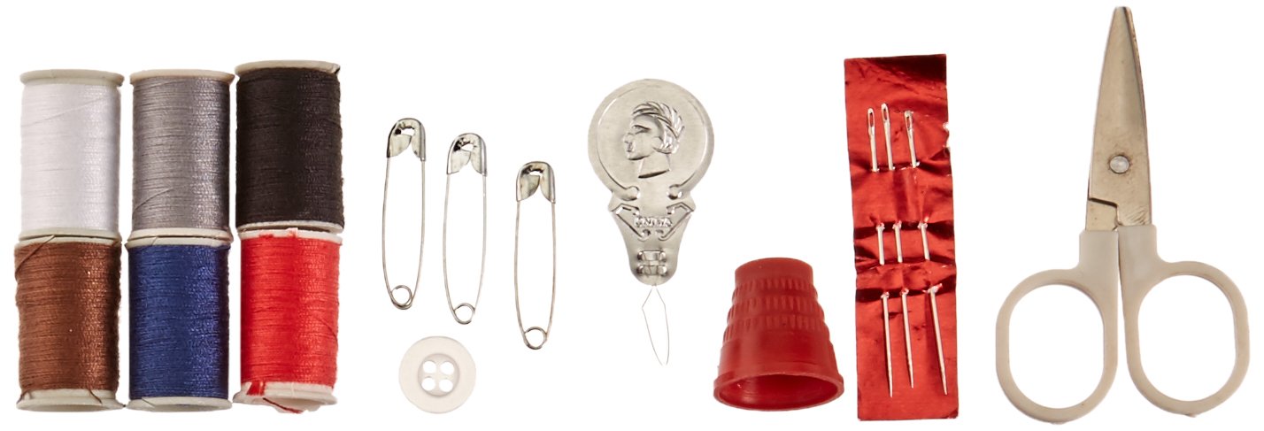 Allary Travel Sewing Kit - Portable Needle Threader Set with 42 Pieces for Emergency Repairs, Perfect for Camping, Hiking & Business Trips