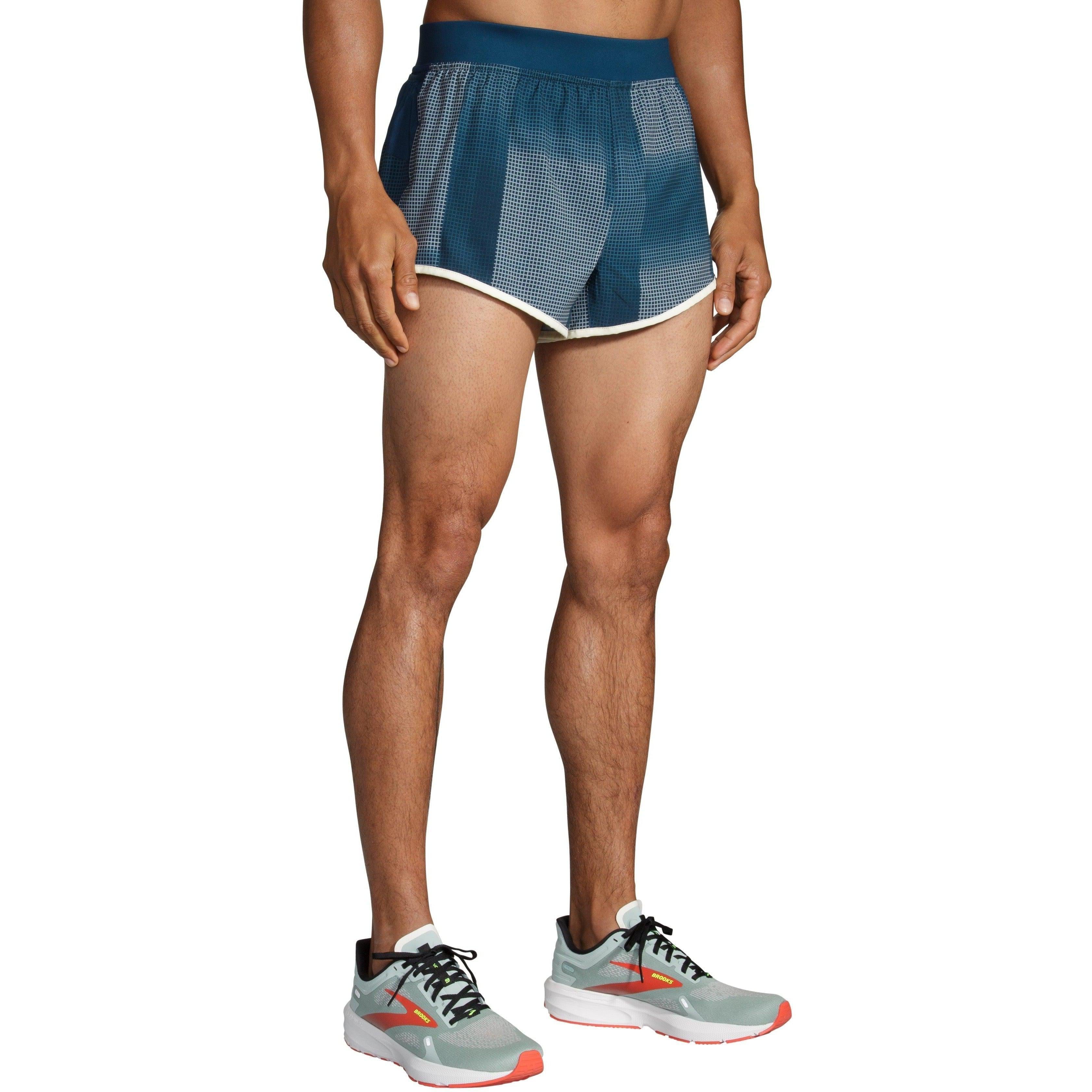 Brooks Sherpa 3 Split Running Shorts for Men - Lightweight & Breathable Workout Shorts for Jogging, Gym Training & Outdoor Activities