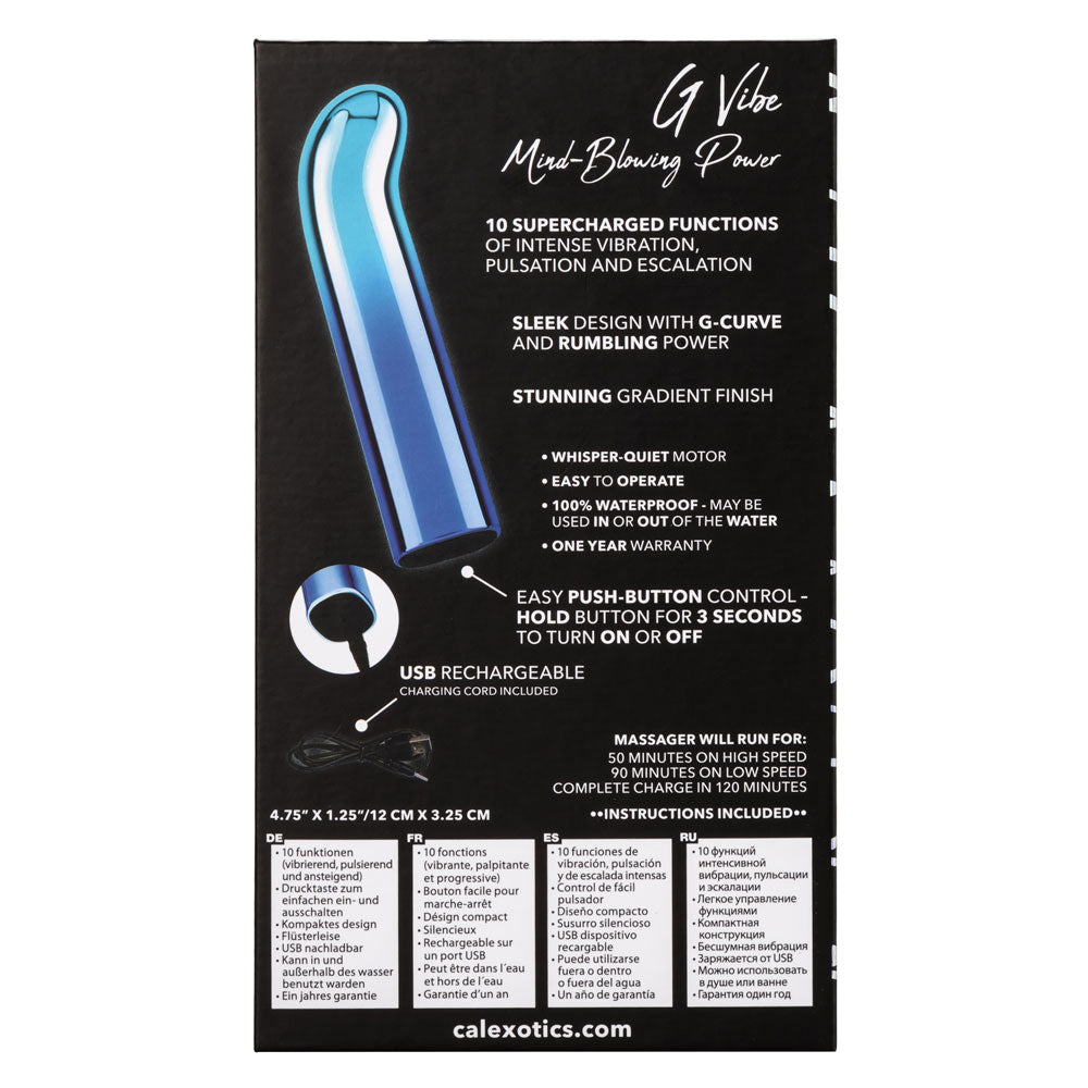 Glam G Vibe Curved G-Spot Vibrator for Women - Powerful Clitoral & G-Spot Stimulation - Waterproof Rechargeable Adult Toy - Perfect for Solo Play & Couples Foreplay
