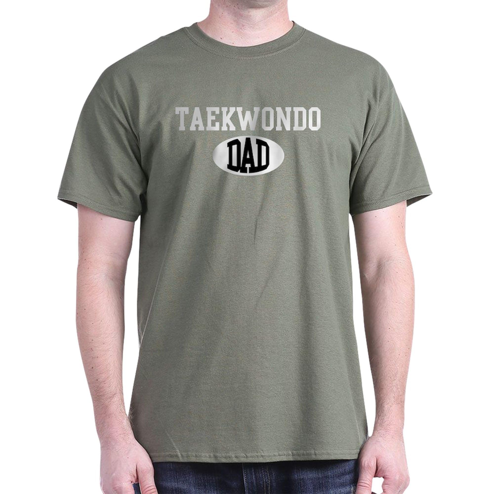 Taekwondo Dad Dark T-Shirt for Men - 100% Cotton Classic Graphic Tee - Perfect for Martial Arts Training, Father's Day Gifts & Casual Wear