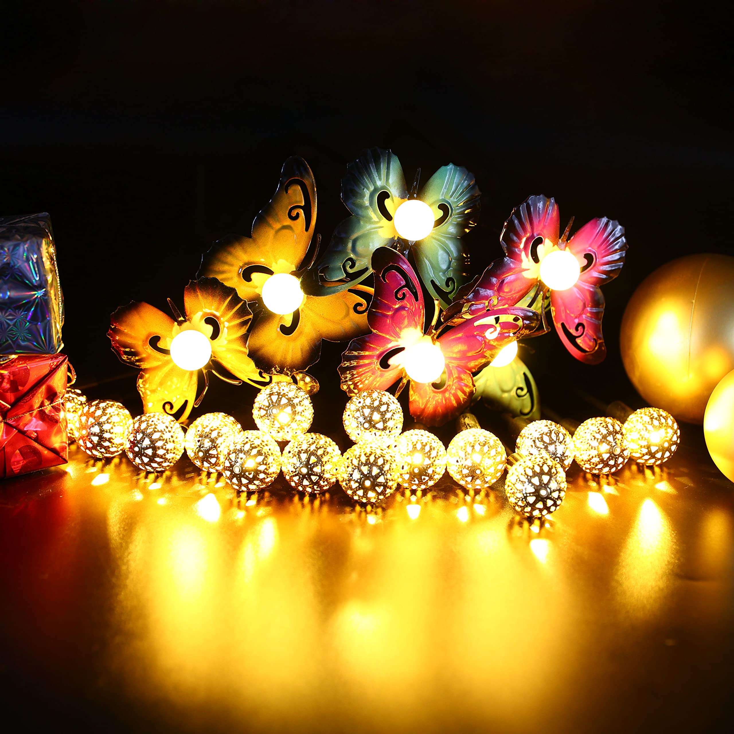 ANGMLN Solar Firefly Lights - Waterproof Outdoor Christmas Decorations for Garden, Yard, Patio & Pathway | Energy-Efficient Solar Powered LED String Lights | Perfect Holiday Gift for Family & Friends | Create Magical Ambiance for Parties, Weddings & Festive Celebrations