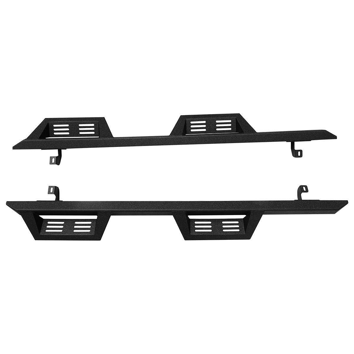 2007-2018 Jeep Wrangler JK Unlimited 4-Door Running Boards | Heavy Duty Nerf Bars & Side Steps for Off-Road Protection & Easy Entry/Exit | Perfect for Trail Riding, Camping & Daily Driving