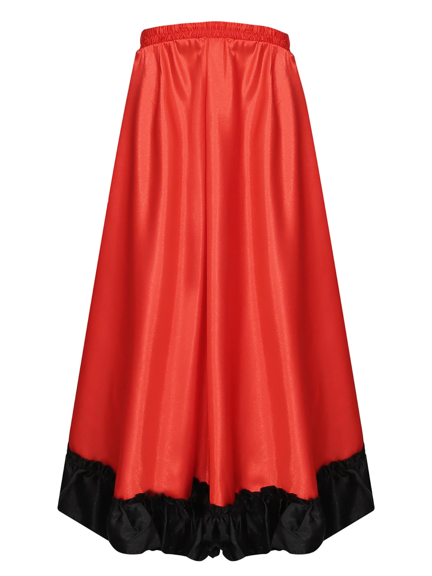 Full Circle Flamenco Bull Dance Skirts - Spanish Belly Dance Performance Costume for Women, Perfect for Flamenco Shows, Festivals, and Theatrical Performances