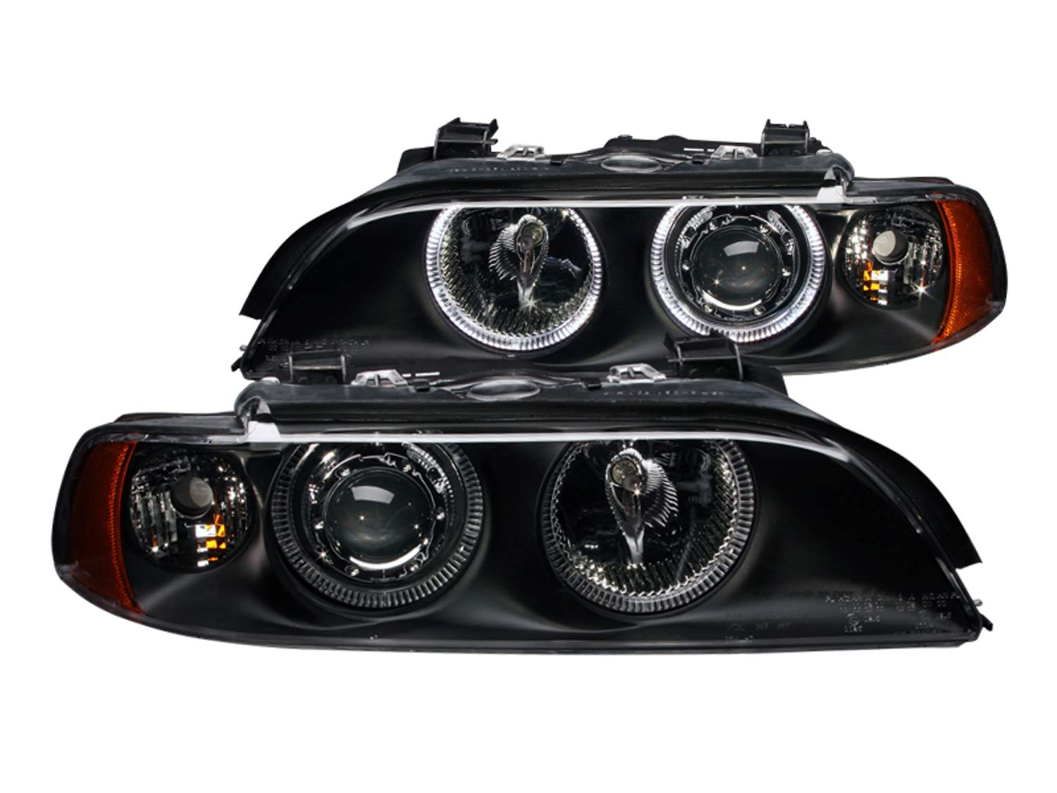 Anzo USA 121017 BMW Black Clear Projector Headlights with Complete Assembly - Pair for Enhanced Night Driving & Style Upgrade