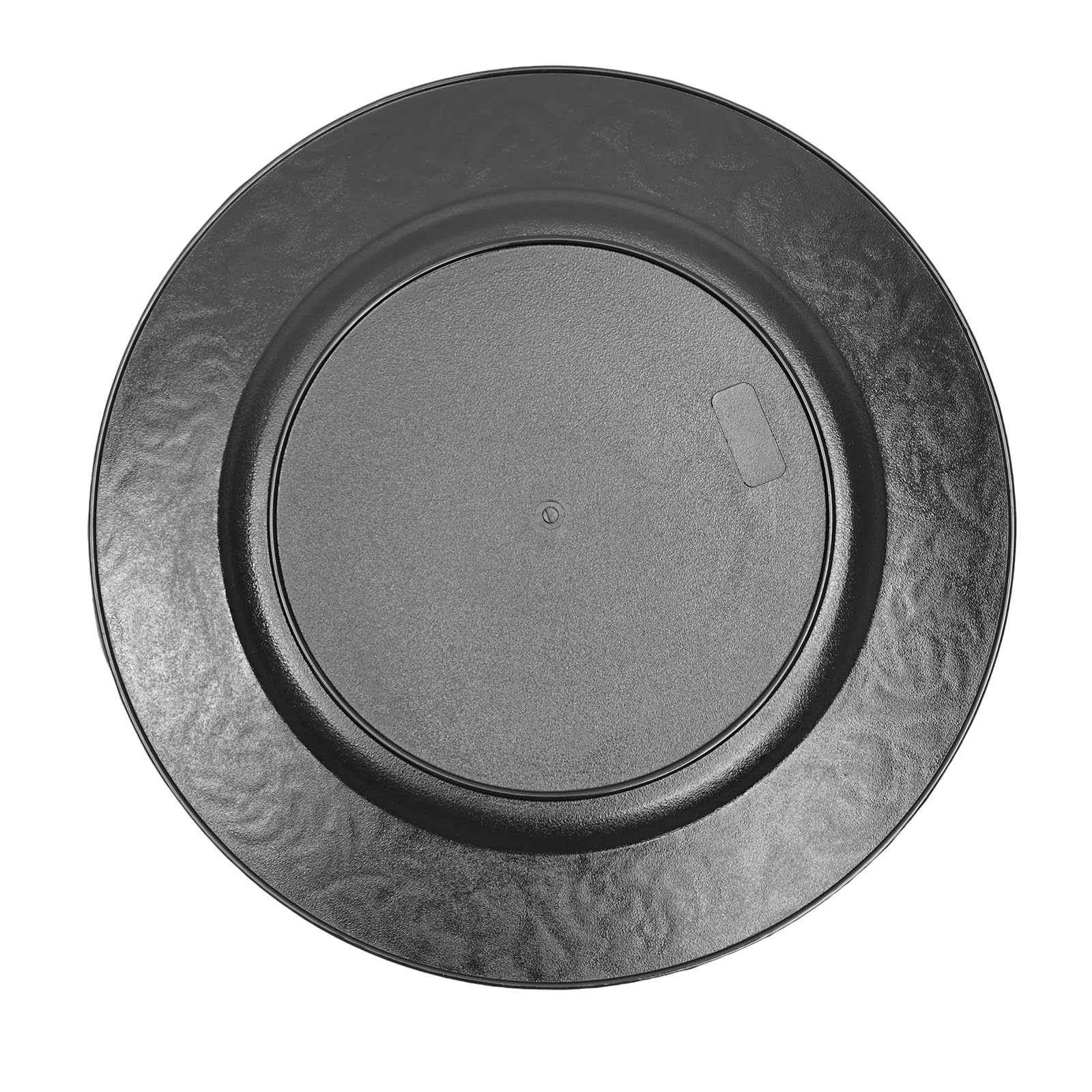 100 Pcs Antique Black Charger Plates - 13 Inch Round Plastic Dinner Plates with Embossed Floral Rim - Bulk Decorative Chargers for Wedding, Banquet & Formal Dining Events - Durable Disposable Server Plates for Parties, Catering & Special Occasions