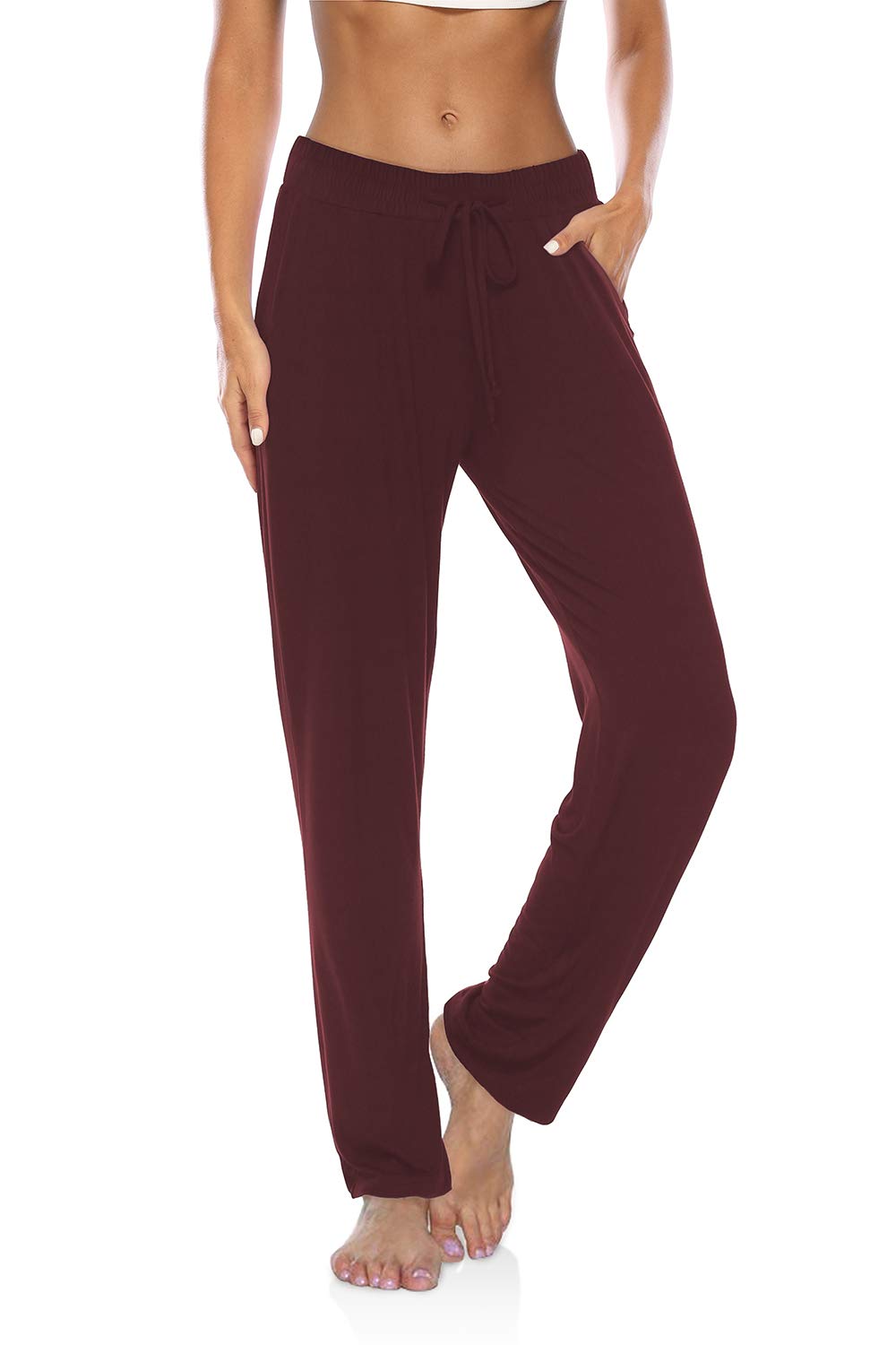 DIBAOLONG Women's Yoga Pants - High Waisted Wide Leg Lounge Sweatpants with Drawstring & Pockets - Comfy Workout, Running, Travel & Casual Wear