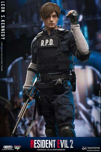 Damtoys 1/6 Scale Resident Evil 2 RE2 Leon S. Kennedy Action Figure DMS030 - Collectible Model for Horror Game Fans & Display