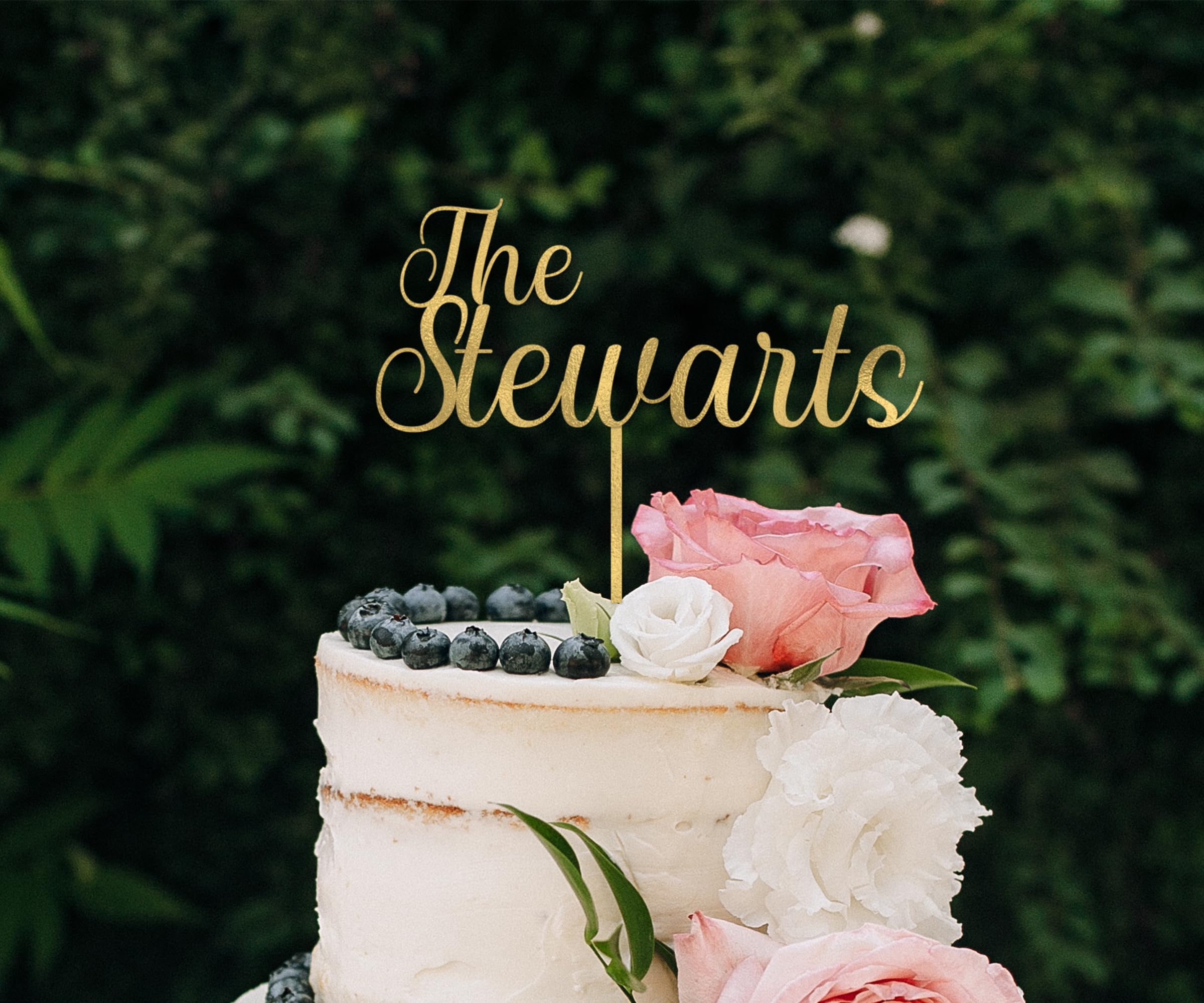Custom Wedding Cake Toppers - Personalized Bride & Groom Cake Topper for Weddings & Anniversaries - Perfect for Wedding Cakes, Anniversary Celebrations & Romantic Couple Gifts