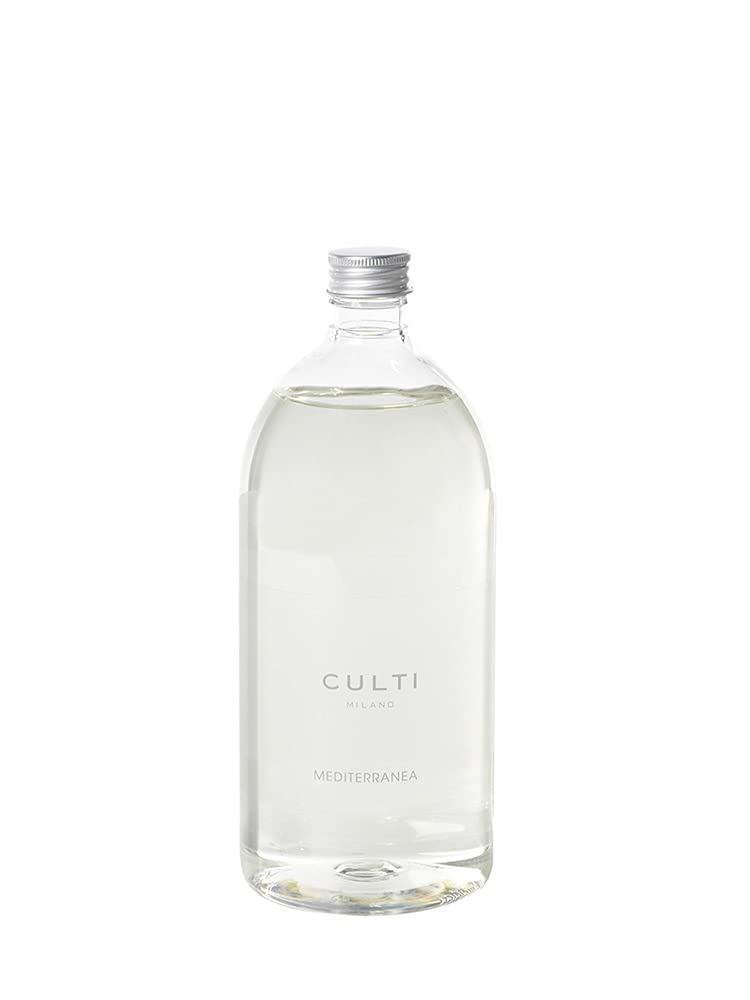 Mediterranea Refillable Glass Bottle 1000ml (33.8oz) - Eco-Friendly Water Bottle for Home, Office, Gym & Outdoor Activities