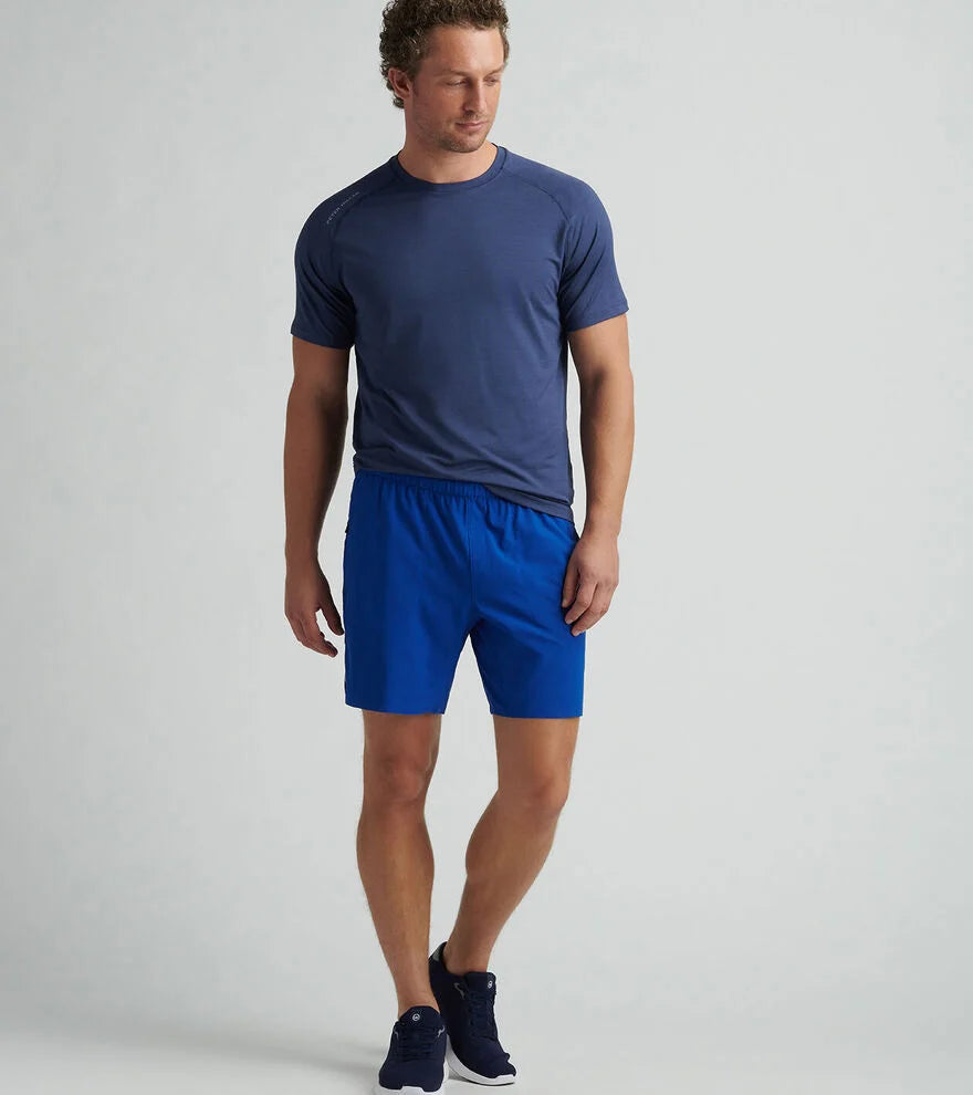 Peter Millar Men's Aurora Performance T-Shirt - Moisture-Wicking, Breathable, Quick-Dry Activewear for Golf, Running & Gym - Navy Blue