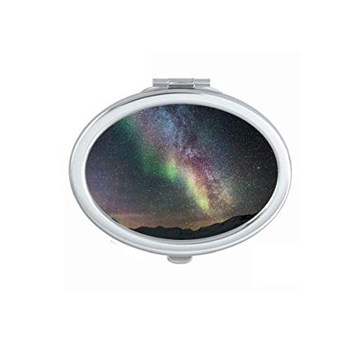 DIYthinker Dark Colorful Sky Clouds Art Deco Fashion Mirror - Portable Foldable Double-Sided Makeup Mirror with Stand, Perfect for Vanity, Travel & Home Decor