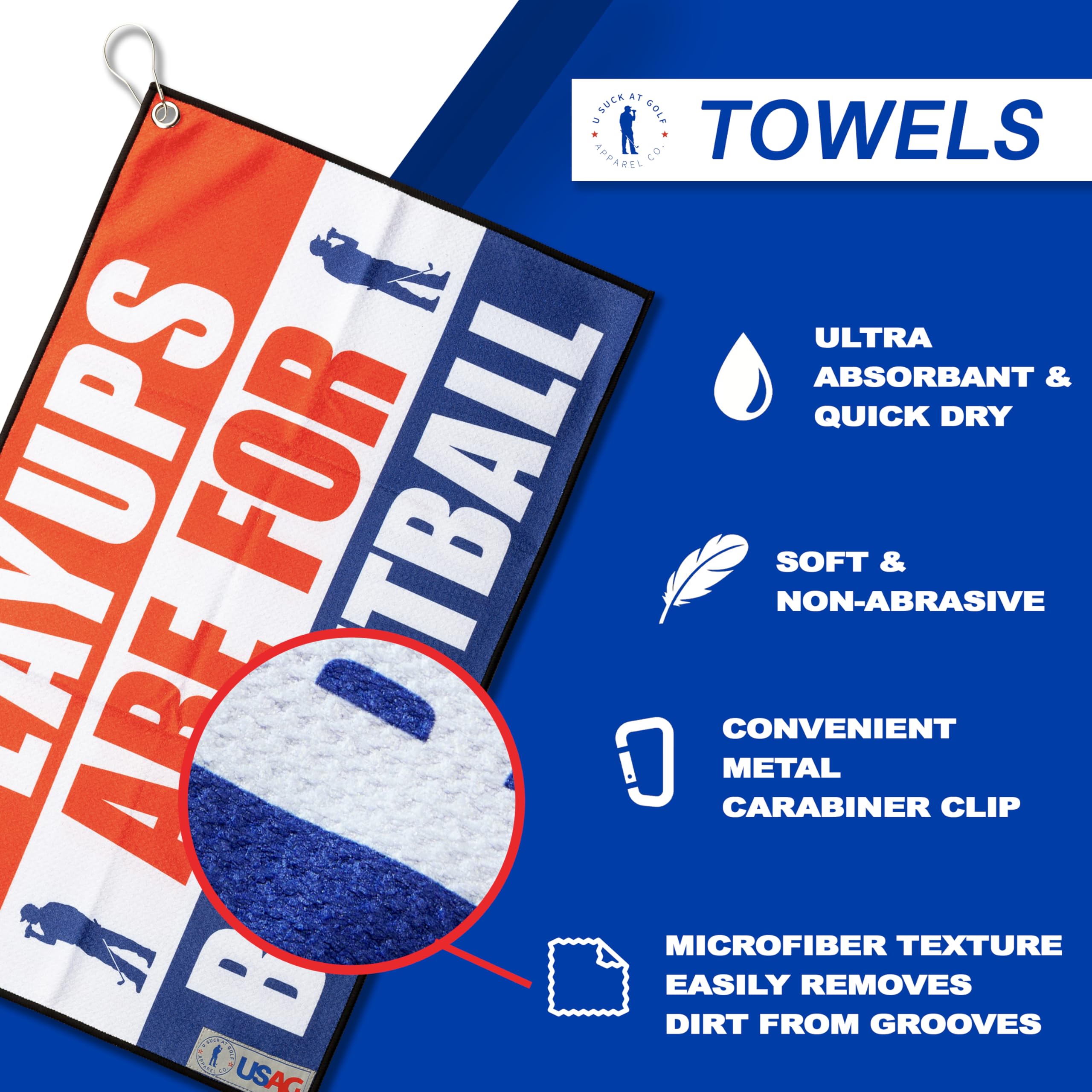 Funny Golf Towel for Men - High Performance Golf Club Accessory | Perfect for Golf Course & Gifts