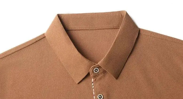Men's Long Sleeve Polo Shirt - Comfortable Cotton Blend Casual Button Down Shirt for Business, Golf & Everyday Wear